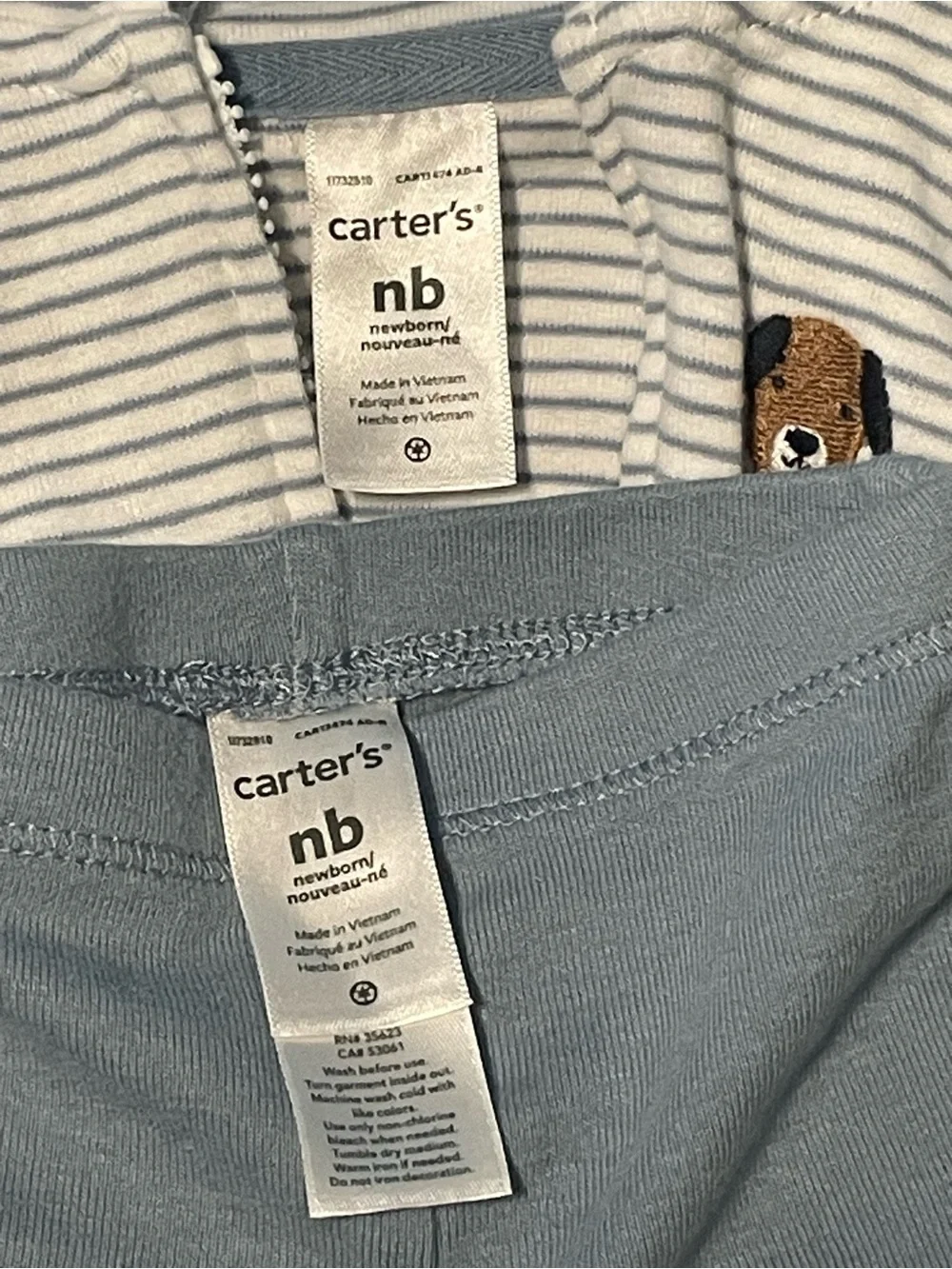 4 pc Carters NB pant sets